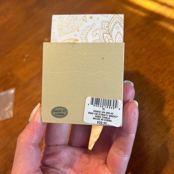 NWT Charter Club Set of 2 Silver Plated Ring Bands Size 9 Engagement Wedding - Picture 4 of 4